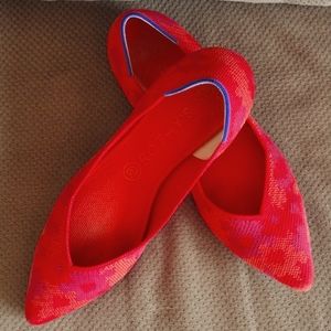 Rothy's Red Botanicamo Pointed Size 9.5
